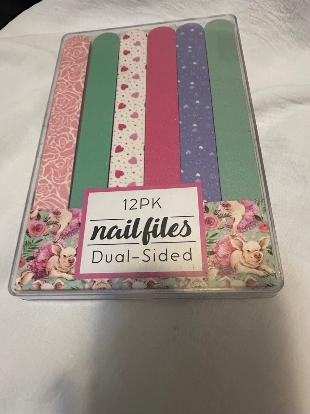 12PK Dual-Sided Nail Files - Pastel Multi-Color